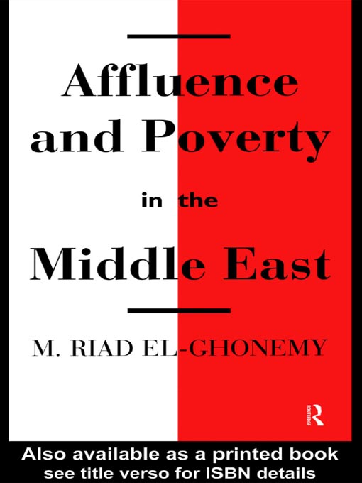 Cover image for Affluence and Poverty in the Middle East